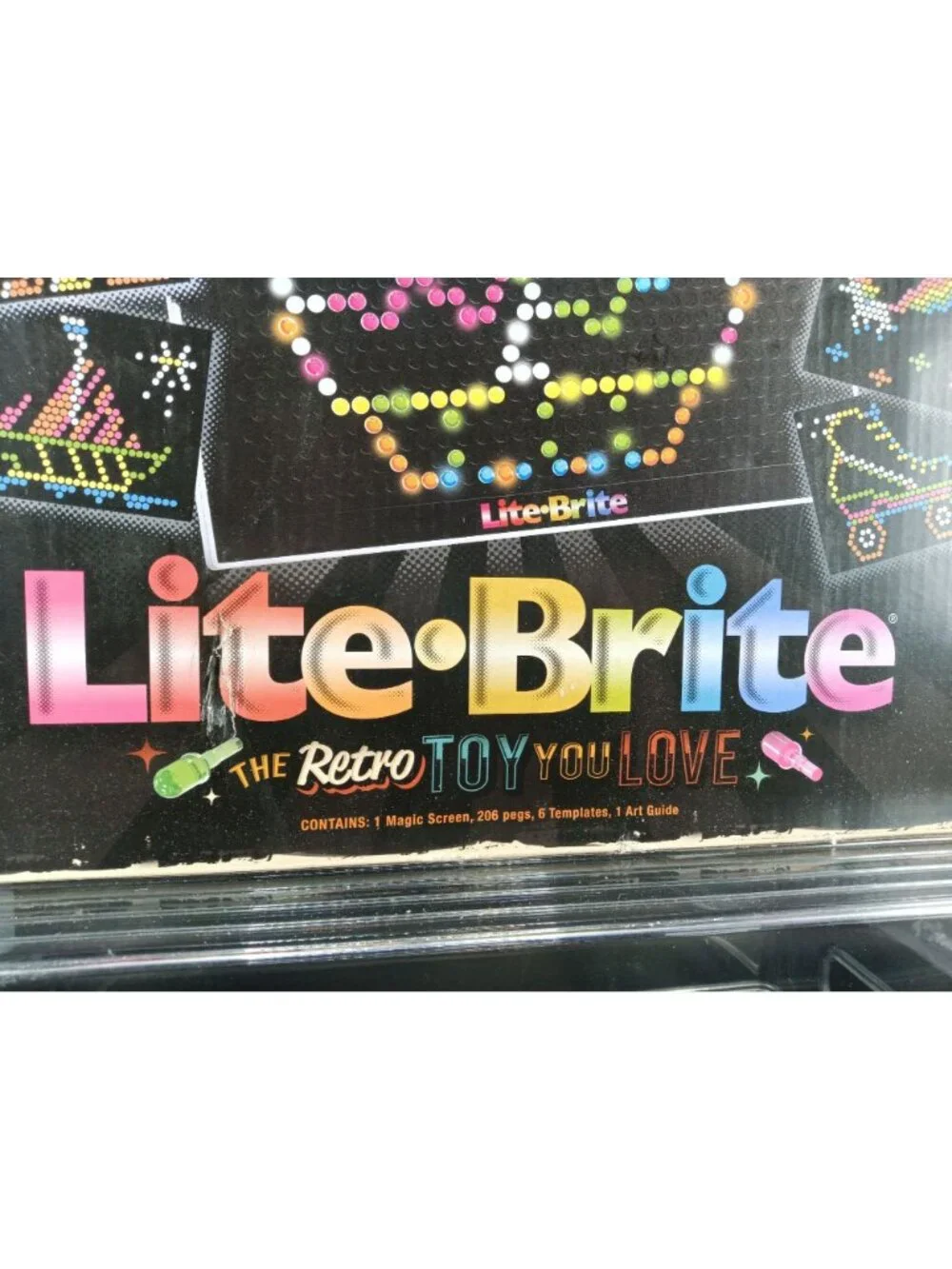 Lite-Brite Retro Toy 4 Light Modes 214 Pieces Batteries Req